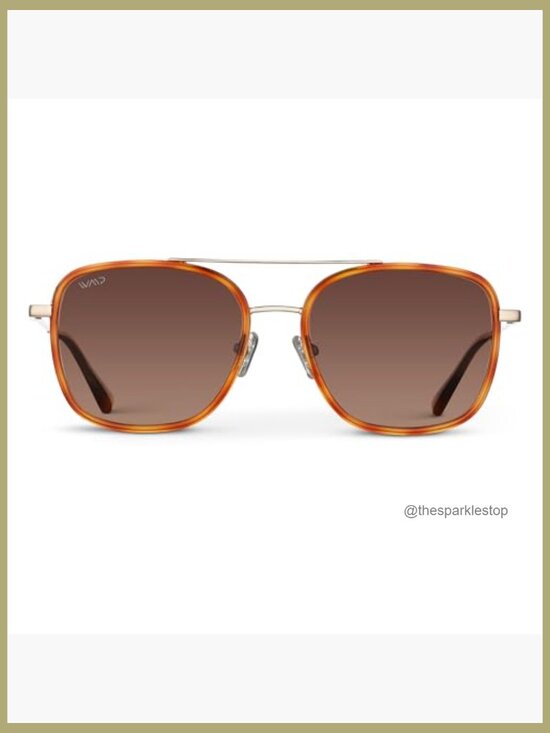 QUAY // ltd ed chrissy teigen retro-glam brown pink frames brown flash lens Quay main image 4